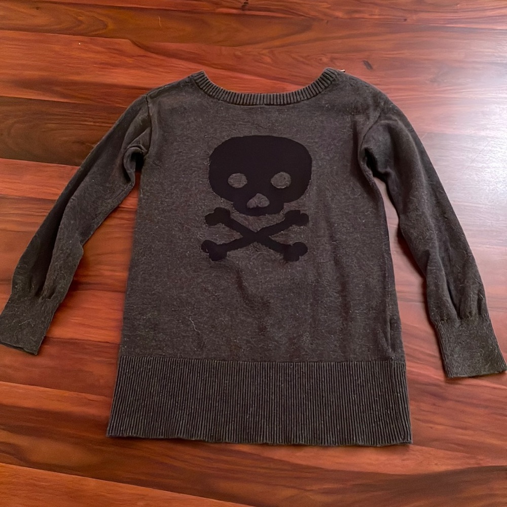 Gap Little Girls tunic skull sweater size S